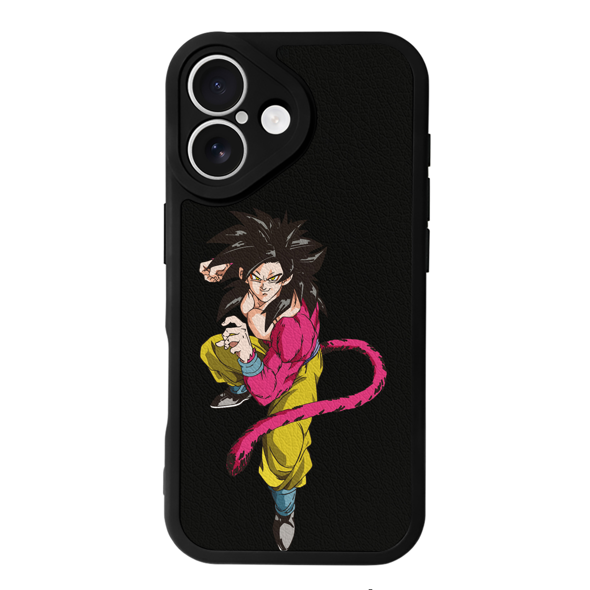 （画像用） ドラゴンボール 孫悟空（そん ごくう）Son Goku カカロット DRAGON BALL Kakarotto 【iPhone 16シリーズ対応】シリコンスマホケース（レザー調） 材質：シリコン